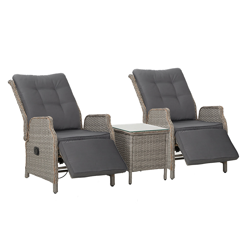 Rivelle 3PC Recliner Chairs & Table