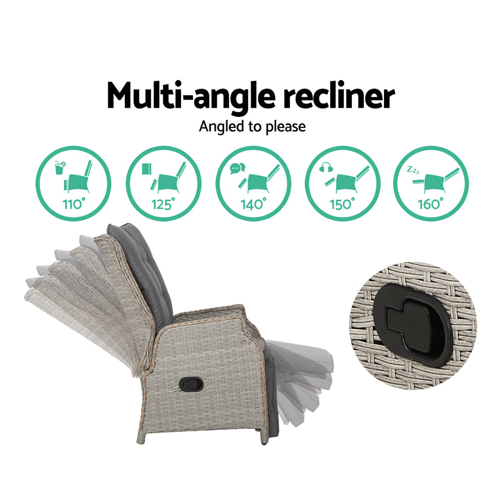 Rivelle 3PC Recliner Chairs & Table