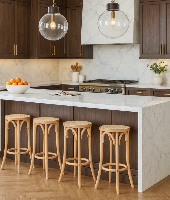 Korra - Rattan Seat Stool x 4