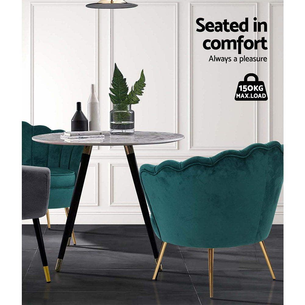 Korra Armchair Velvet Green Callista