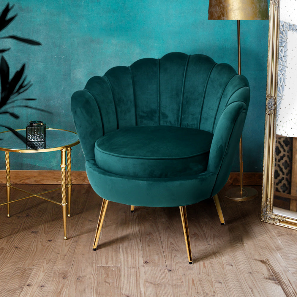 Korra Armchair Velvet Green Callista