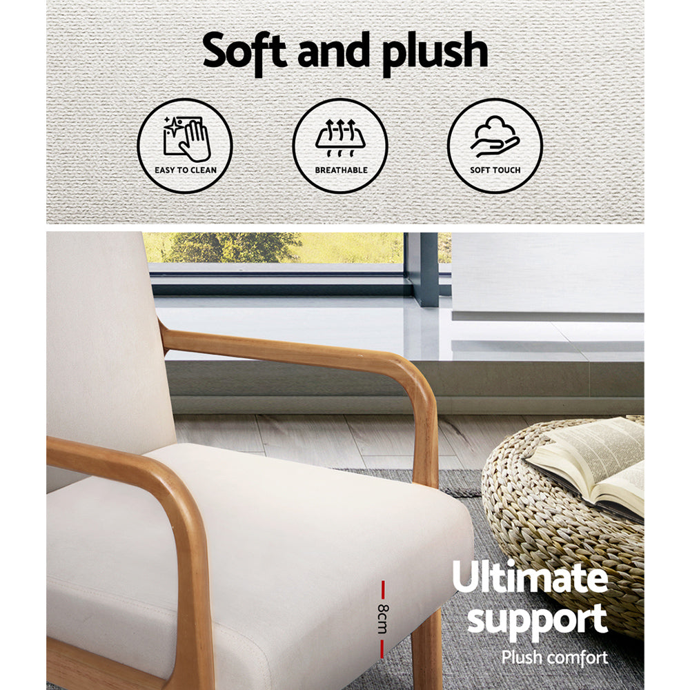 Korra Armchair Fabric Beige Olive