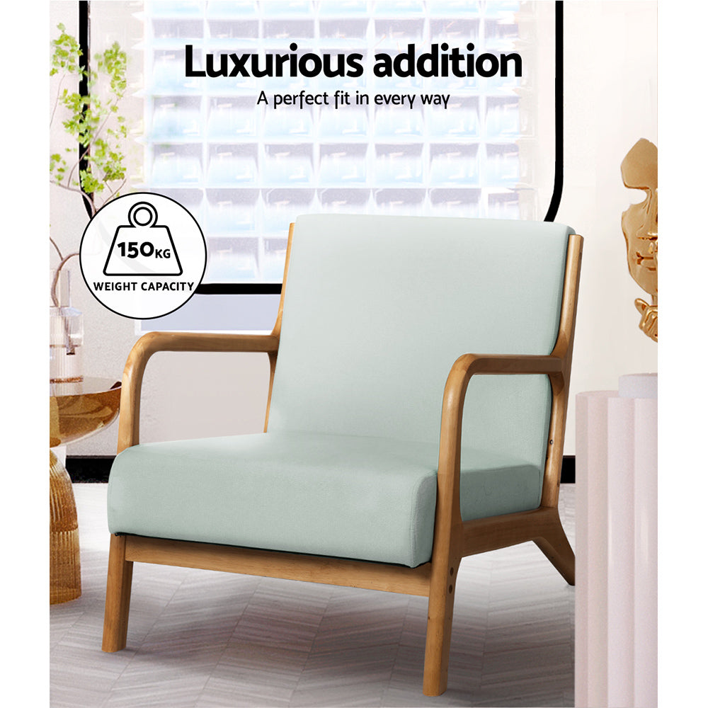 Korra Armchair Fabric Grey Olive