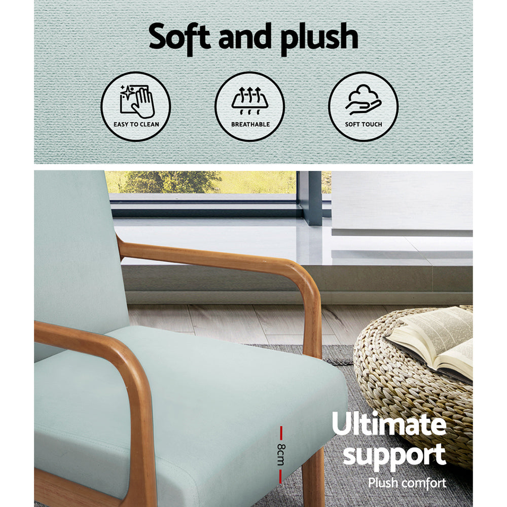 Korra Armchair Fabric Grey Olive