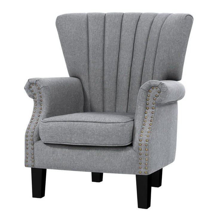 Korra Armchair Wingback Grey Andrew