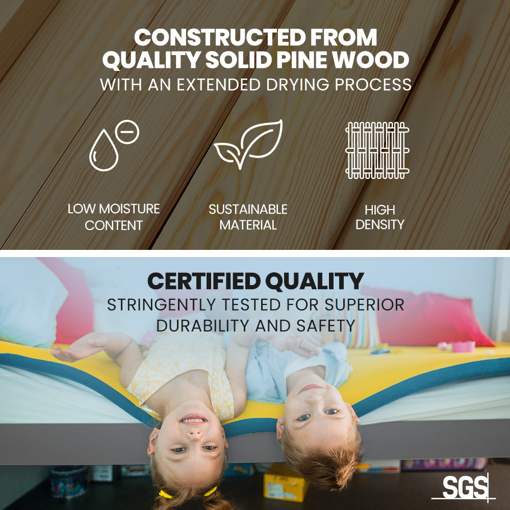 Cozywood Bunk Bed Triple - Grey