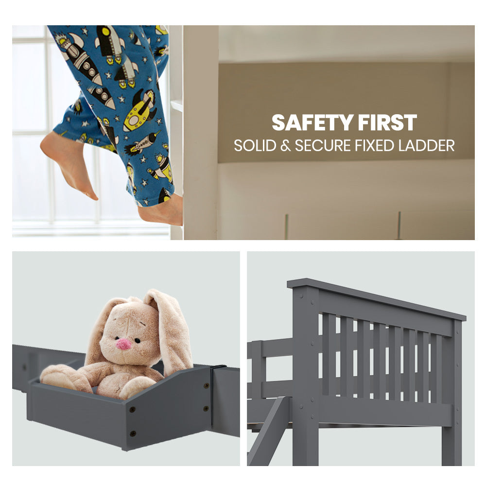 Cozywood Bunk Bed Triple - Grey