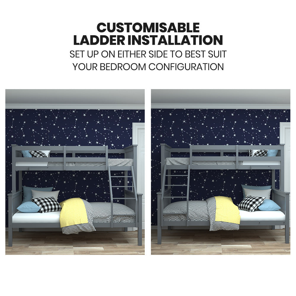 Cozywood Bunk Bed Triple - Grey