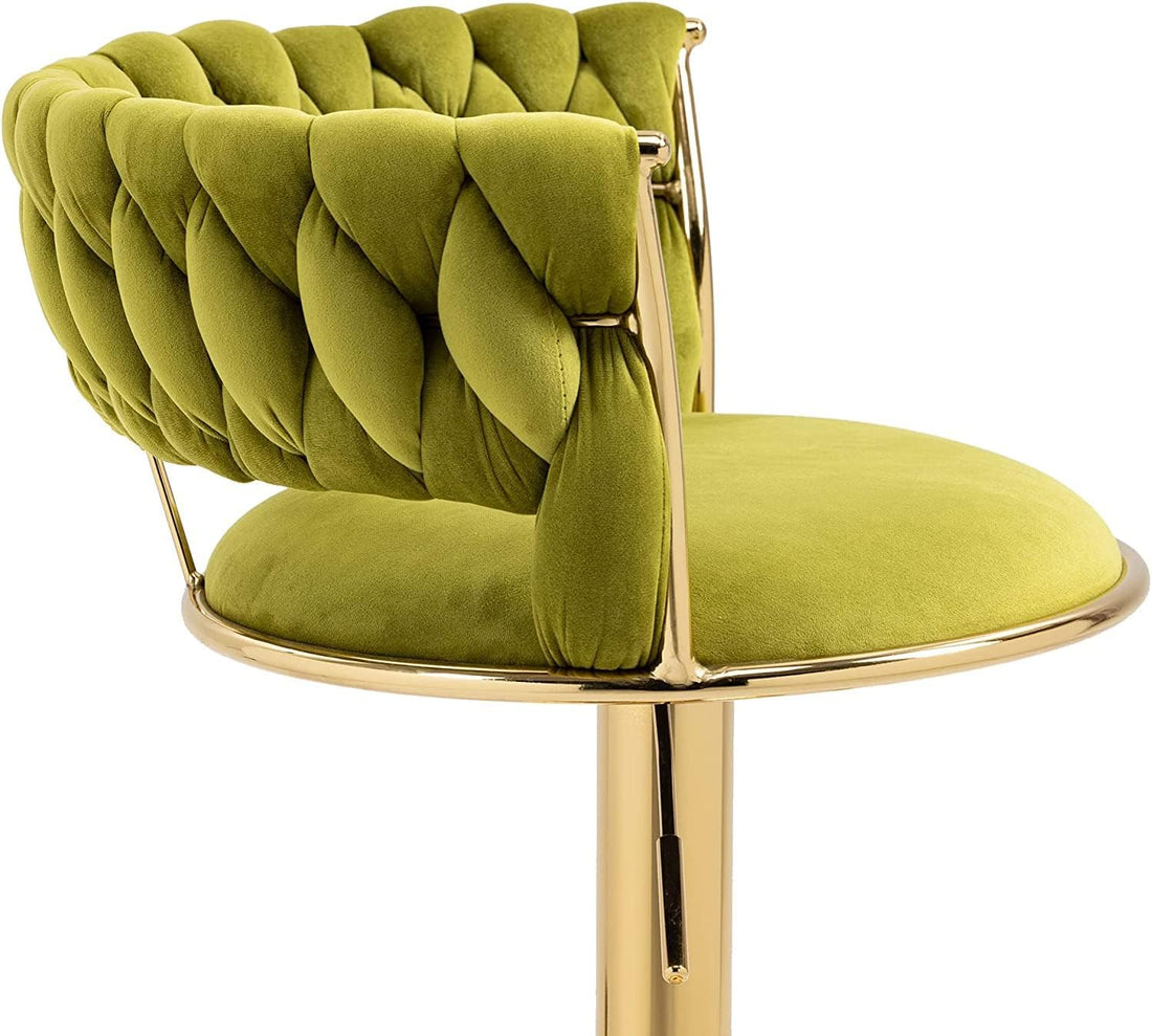 SERENITà 2x Height Adjustable Swivel Bar Stool Velvet
