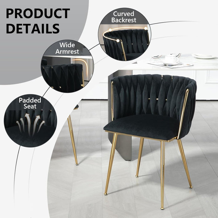 SERENITà Black Dining Chairs, Set of 2