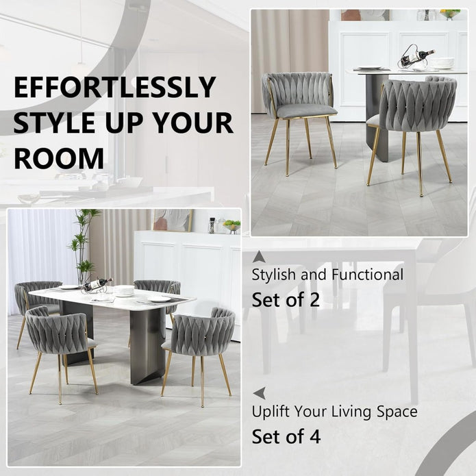 SERENITà Grey Dining Chairs, Set of 2