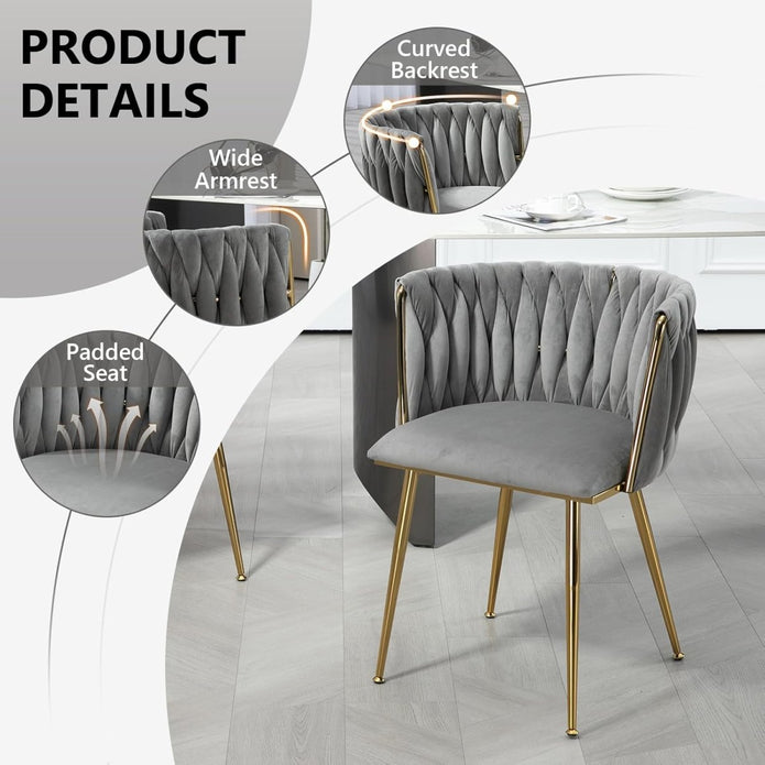 SERENITà Grey Dining Chairs, Set of 2