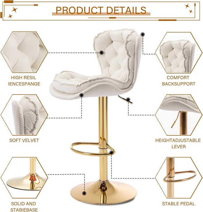 Celeste Swivel Bar Stools x 2