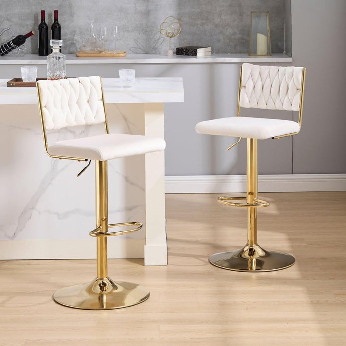 Maeve Velvet Bar Stools x 2