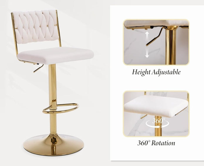 Maeve Velvet Bar Stools x 2