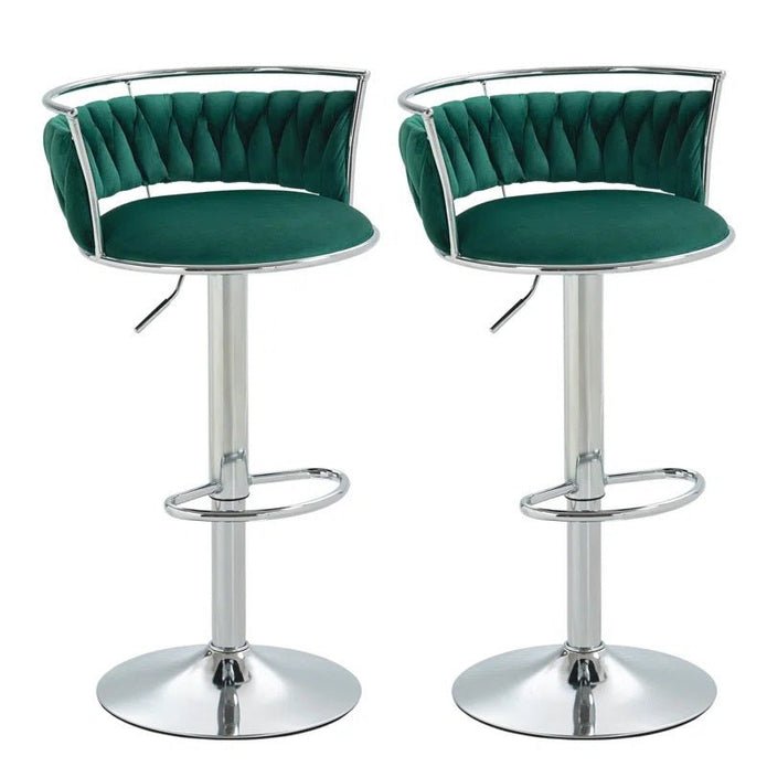 Sereno Silver Swivel - Emerald Green (Set of 2)