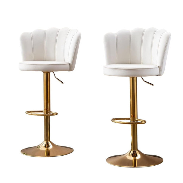 Jules - Bling Diva Stool - Velvet Fabric White