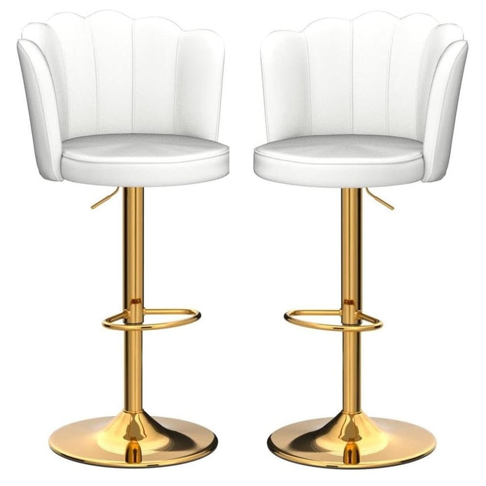 Jules - Bling Diva Stool - Velvet Fabric White