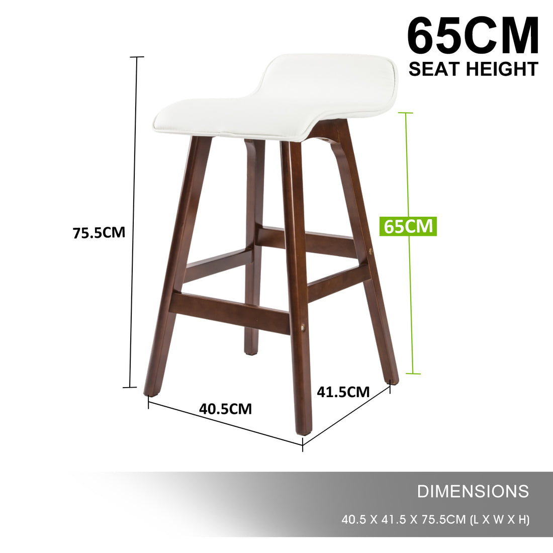 Bridle Bar Stool (Set of 4) White/Chocolate
