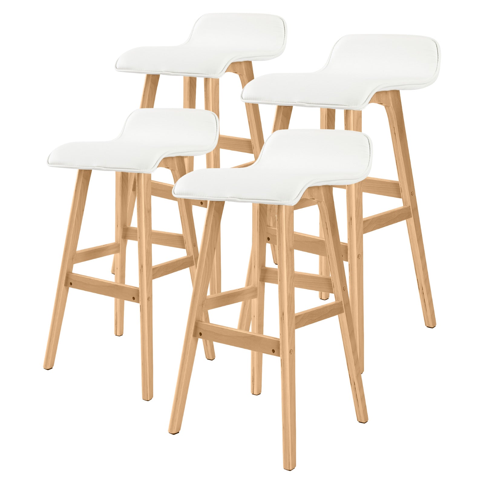 Bridle Bar Stool (Set of 4) White