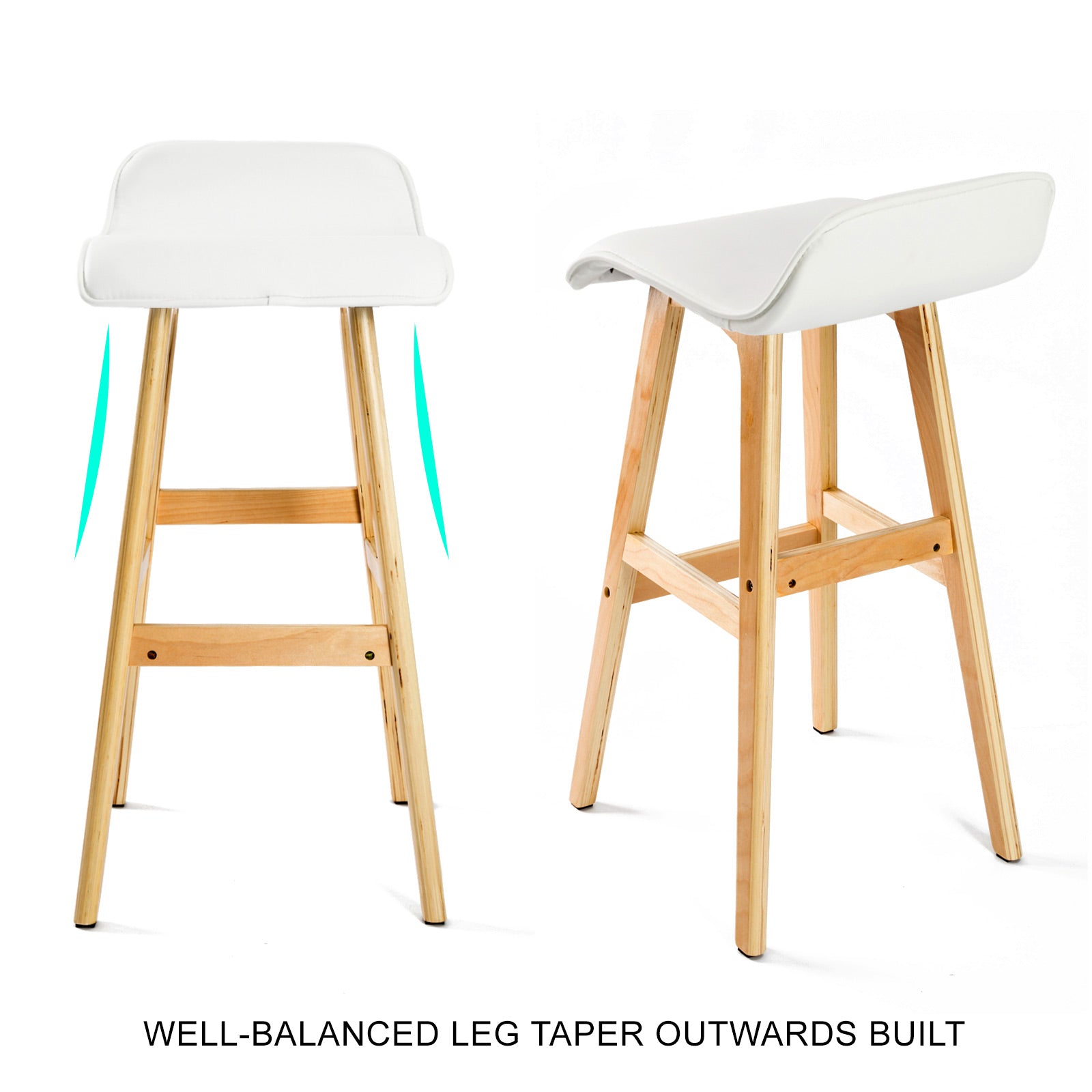 Bridle Bar Stool (Set of 4) White