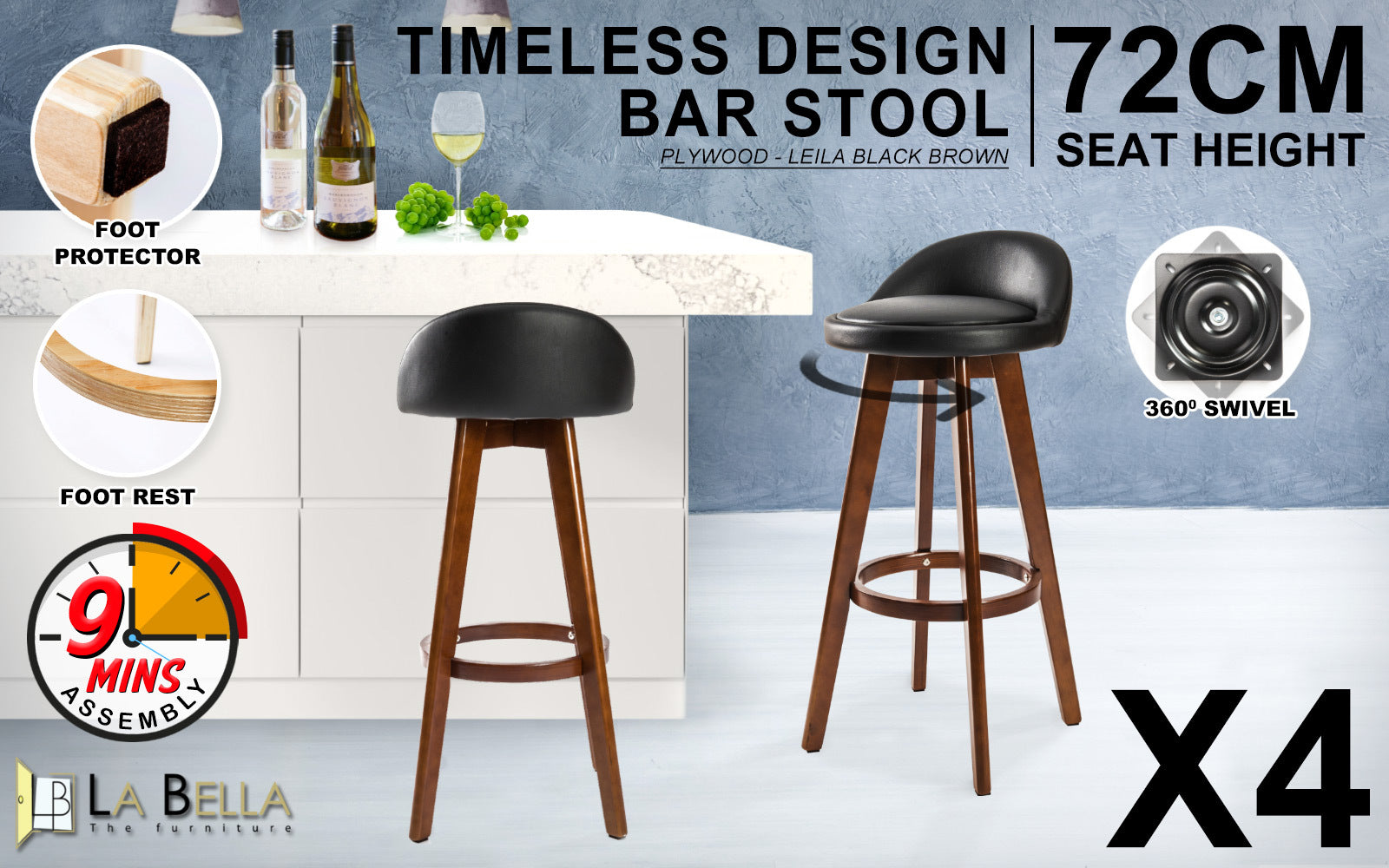 Leila Counter Stools (set of 4)