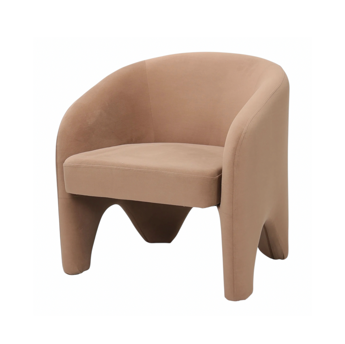 Korra Sculptural Accent Chair – Velvet Chocolate