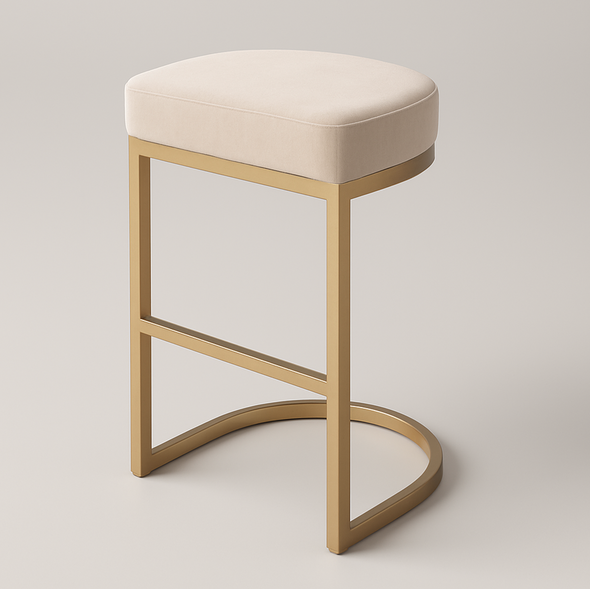 Korra Imperial - Light Taupe Velvet, Bar Stool