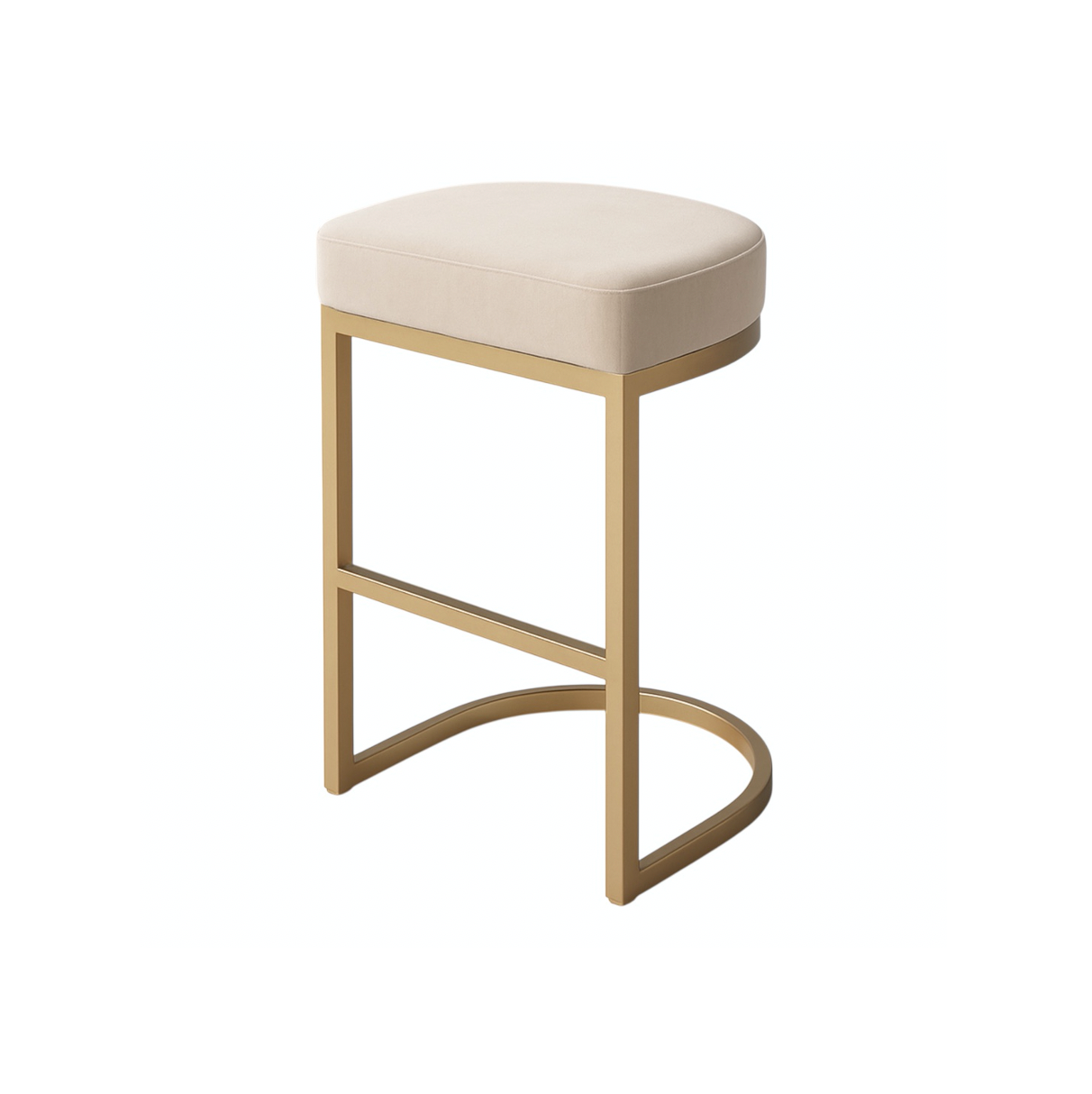 Korra Imperial - Light Taupe Velvet, Bar Stool
