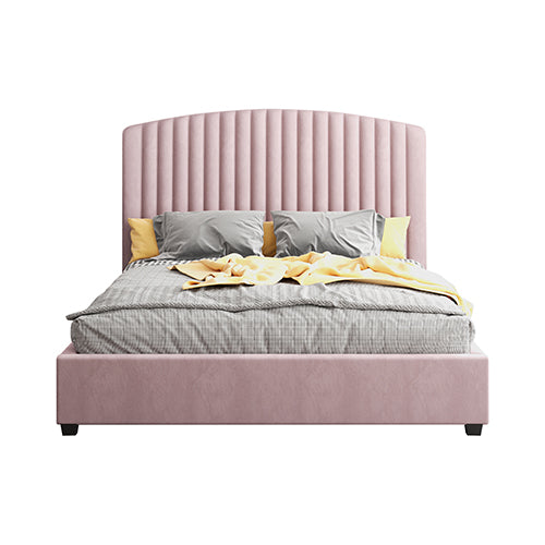 Chantelle Queen Bed Frame - Pink Velvet