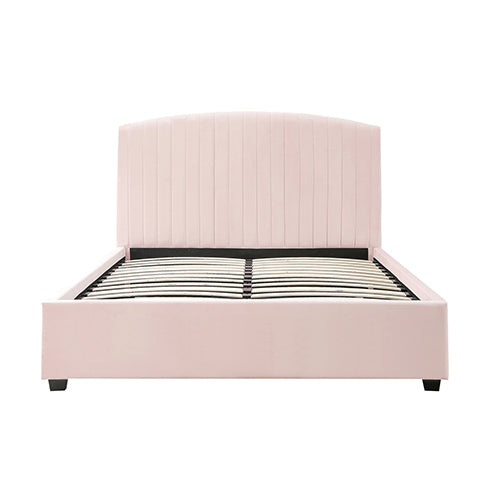 Chantelle Queen Bed Frame - Pink Velvet