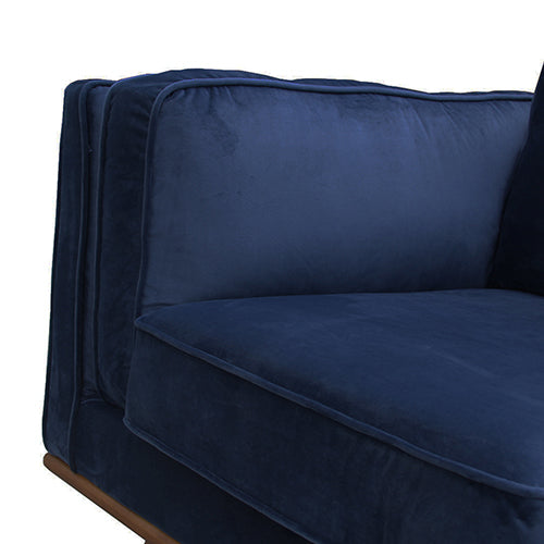 3 Seater Sofa in Soft Blue Velvet