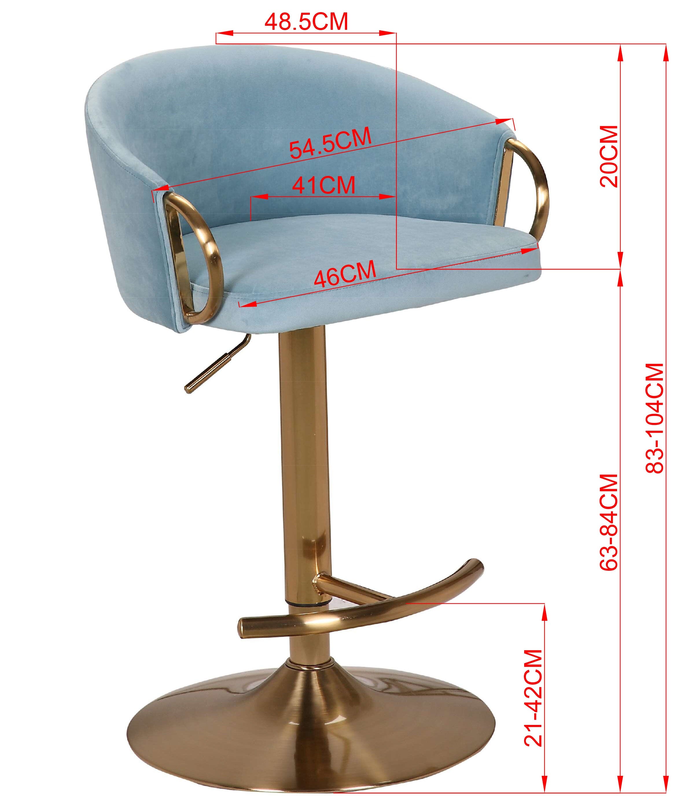 Kendell Bar stool - Gas Lift