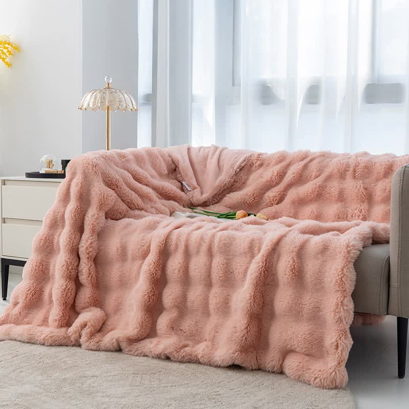 Pink 130*160cm Plush Toscana - Soft Flannel Fleece