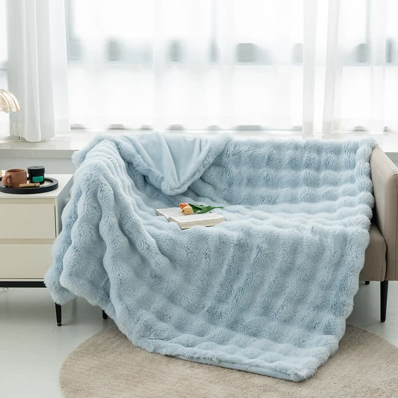 Light Blue 130*160cm Plush Toscana - Soft Flannel Fleece
