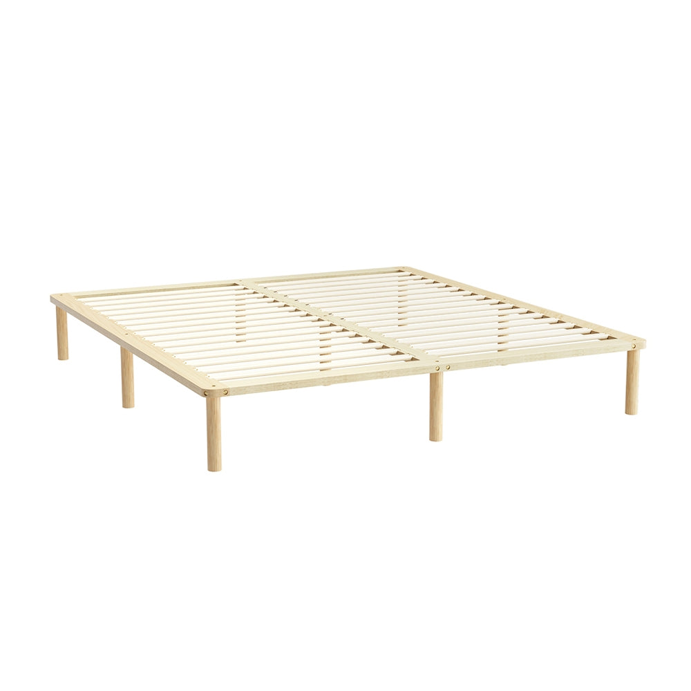 Korra Bed Frame King Size Wooden Base Mattress Platform Timber Pine AMBA