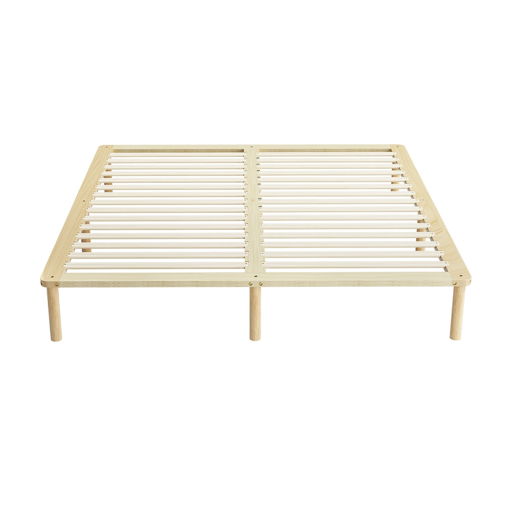 Korra Bed Frame King Size Wooden Base Mattress Platform Timber Pine AMBA