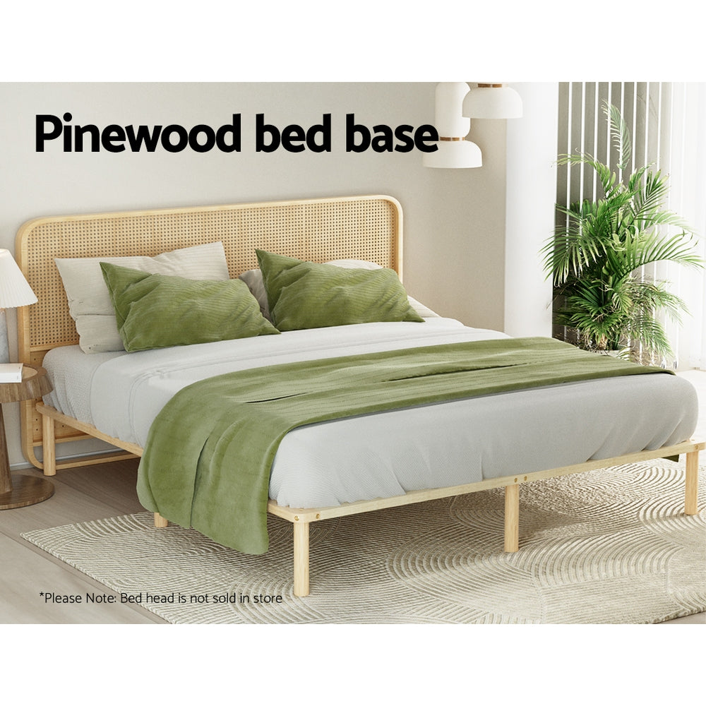 Korra Bed Frame King Size Wooden Base Mattress Platform Timber Pine AMBA
