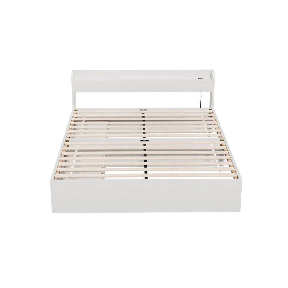 Korra Bed Frame Queen -  Charging Ports 2 Storage Drawers