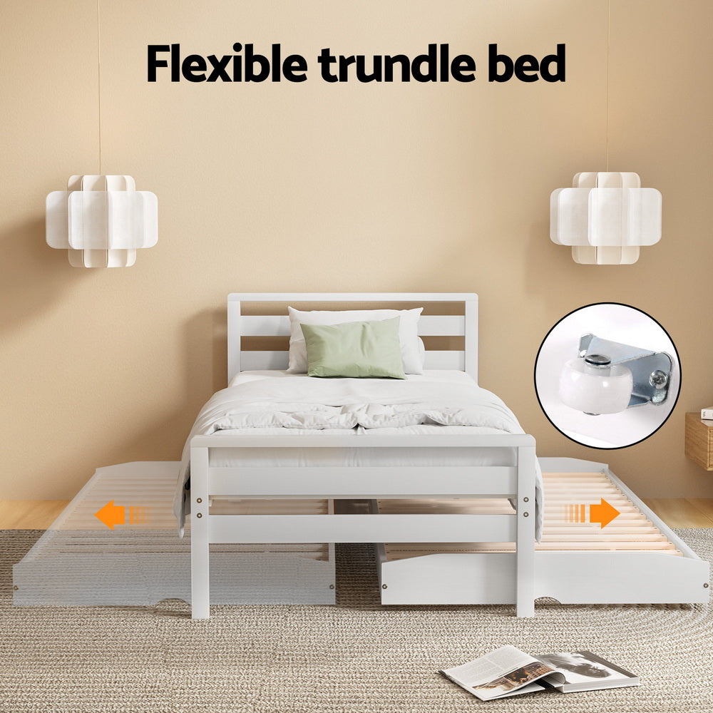 Willow - Single Bed Frame 2-in-1 Trundle