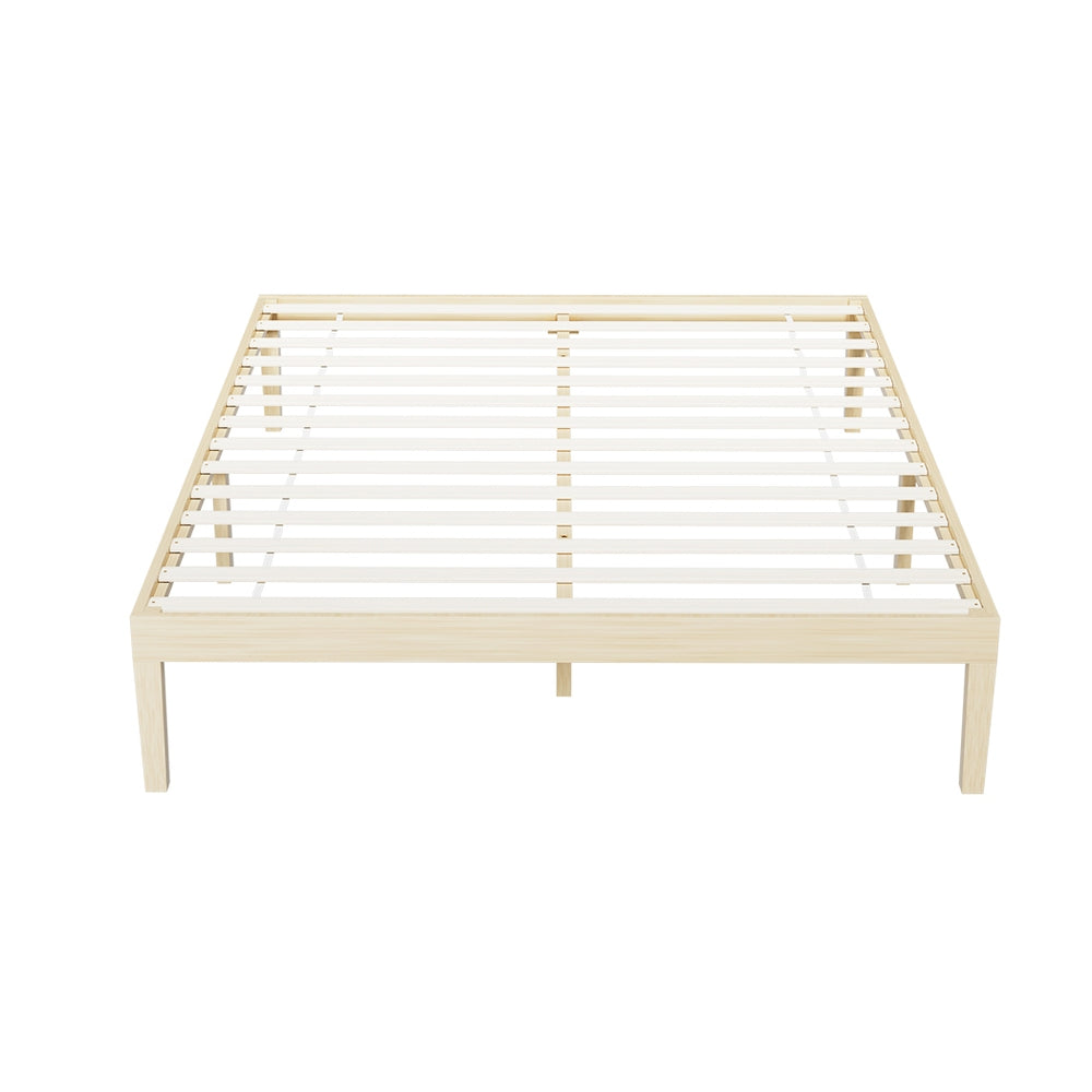 Korra Bed Frame Double Size Wooden Base Mattress Platform Timber Pine BRUNO
