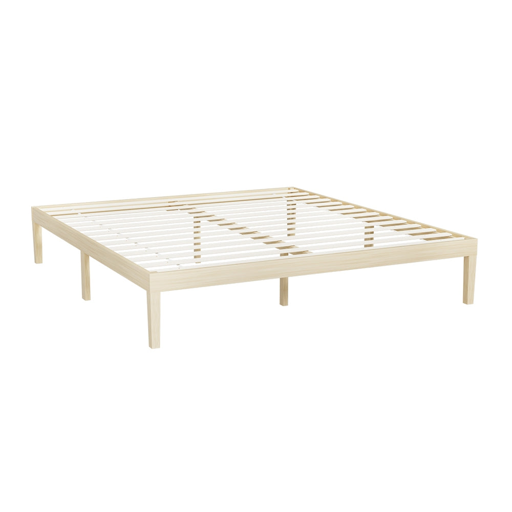Korra Bed Frame King Size Wooden Base Mattress Platform Timber Pine BRUNO