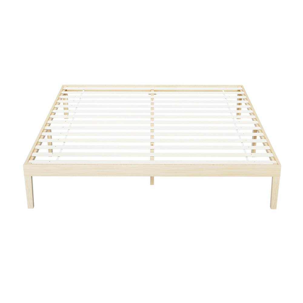 Korra Bed Frame King Size Wooden Base Mattress Platform Timber Pine BRUNO