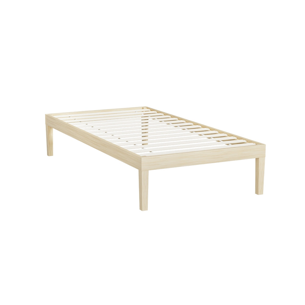 Korra Bed Frame Single Size Wooden Base Mattress Platform Timber Pine BRUNO