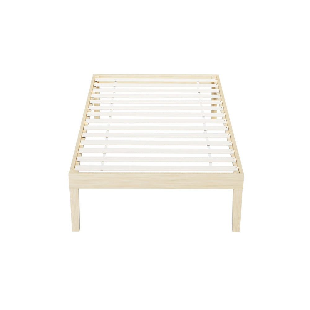 Korra Bed Frame Single Size Wooden Base Mattress Platform Timber Pine BRUNO