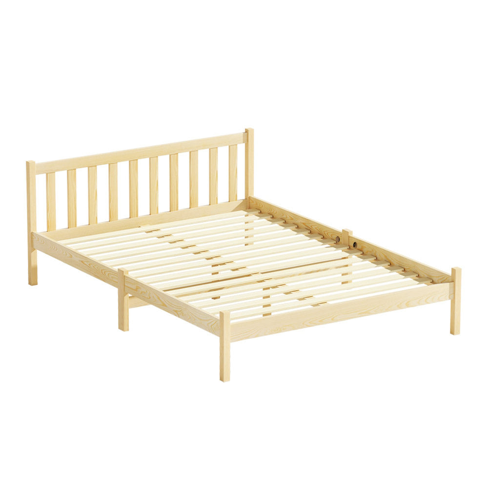 Korra Bed Frame Double Size Wooden Oak SOFIE