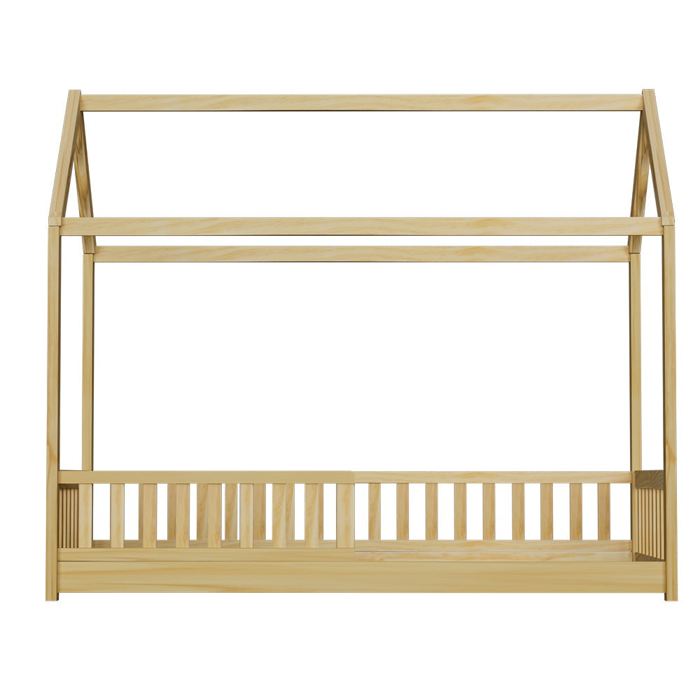 Korra Bed Frame Wooden Kids House Frame Oak ROCK
