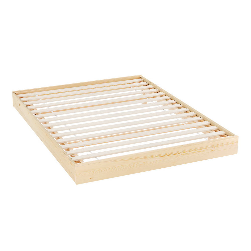 Korra Bed Frame Queen Size Floating Wooden Mattress Base Platform Timber ODIN